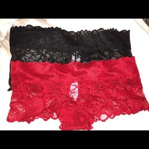 VS PINK large all over lace boyshorts W/tags